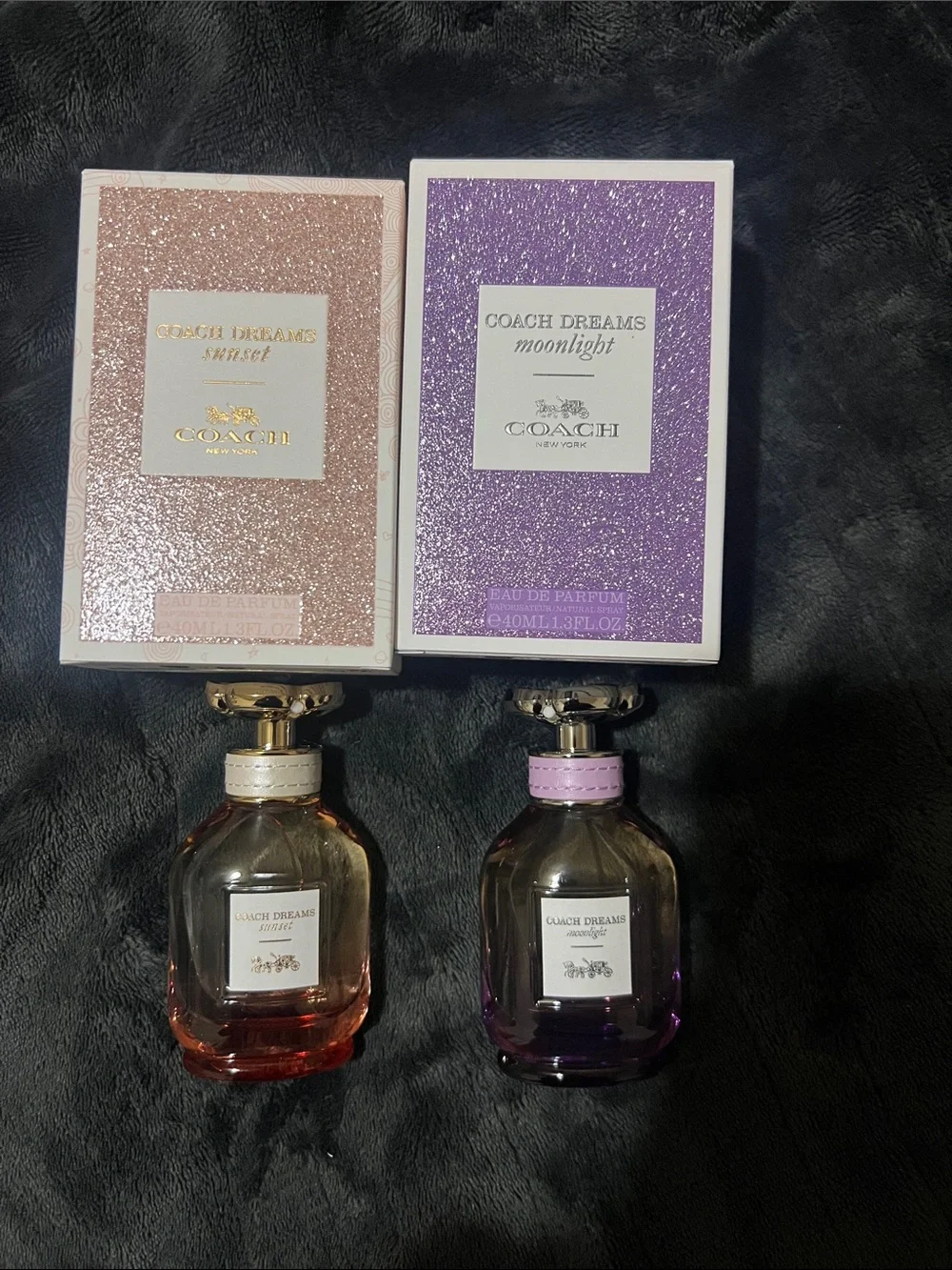 Coach Dreams Sunset & Moonlight Fragrance Duo - Pink, Purple, Gold Accents